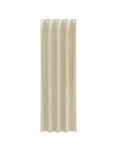 Tende oscuranti 2 pz Crema 140 x 260 cm Velluto