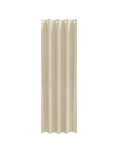 Tende oscuranti 2 pz Crema 140 x 260 cm Velluto