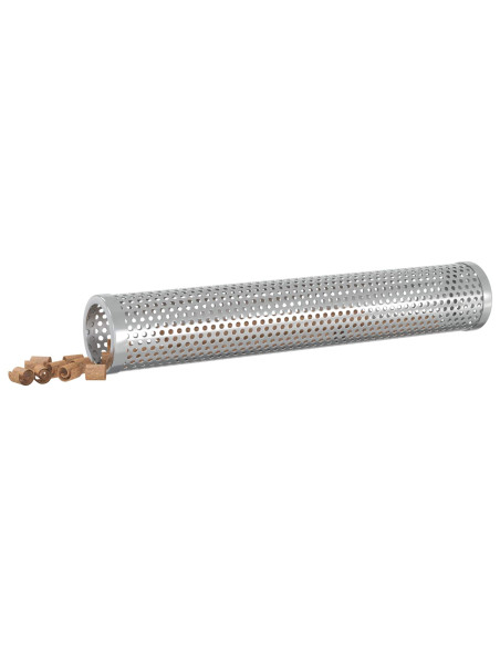 Tubo affumicatore 2 pz Ø 5 x 30 cm Acciaio Inox 304 Argento