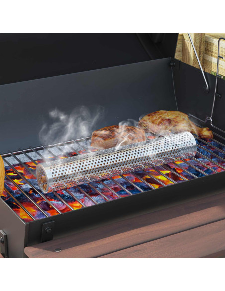 Griglia a carbone 75 x 48 x 120 cm Argento