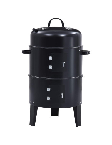 Griglia da Esterno Ø 40 x 80 cm Acciaio Nero