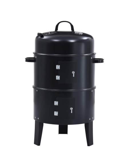 Griglia da Esterno Ø 40 x 80 cm Acciaio Nero