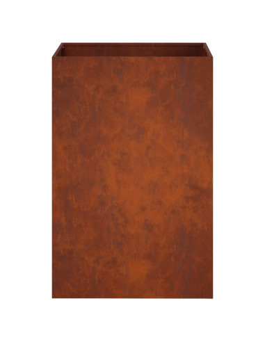 Vaso da giardino 2 pz Ruggine 40 x 40 x 75 cm Acciaio Corten