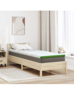 Topper per materasso Bianco e Verde 70 x 200 cm