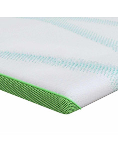 Topper per materasso Bianco e Verde 70 x 200 cm 2