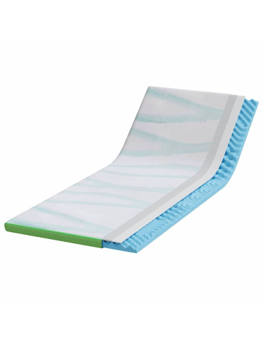 Topper per materasso Bianco e Verde 70 x 200 cm