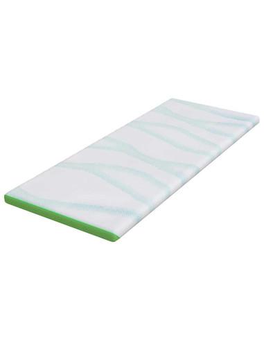 Topper per materasso Bianco e Verde 70 x 200 cm