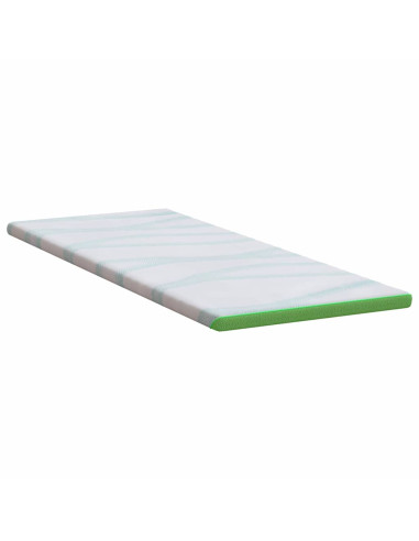 Topper per materasso Bianco e Verde 70 x 200 cm