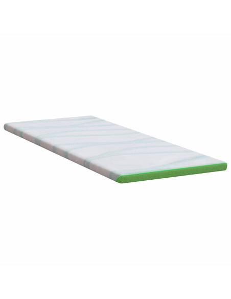 Topper per materasso Bianco e Verde 70 x 200 cm