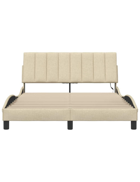 Giroletto senza Materasso Hanko Crema 140x190 cm in Tessuto