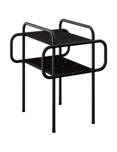 Tavolino da salotto Rovere Nero 40 x 40 x 51 cm