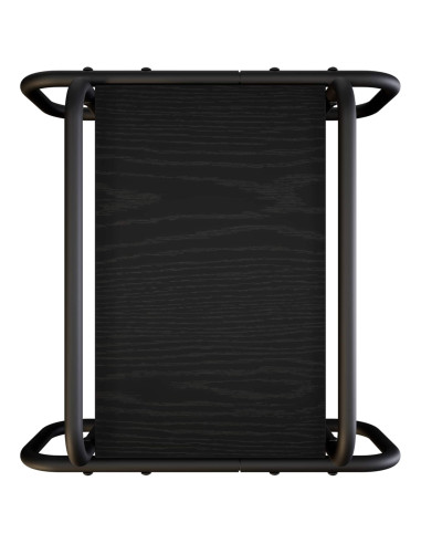 Tavolino da salotto Rovere Nero 40 x 40 x 51 cm