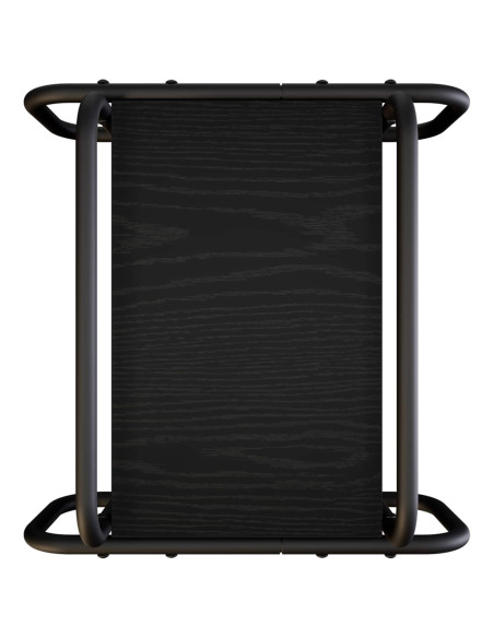 Tavolino da salotto Rovere Nero 40 x 40 x 51 cm
