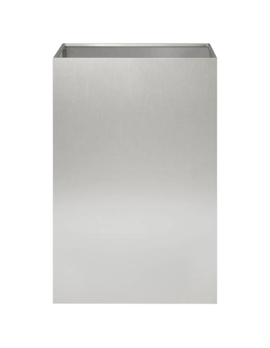Vaso da giardino Argento 50 x 50 x 75 cm Acciaio Inox