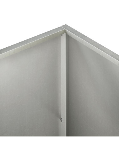 Vaso da giardino Argento 50 x 50 x 75 cm Acciaio Inox