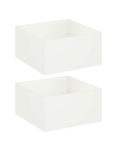 Vaso da giardino 2 pz Bianco 60 x 60 x 40 cm