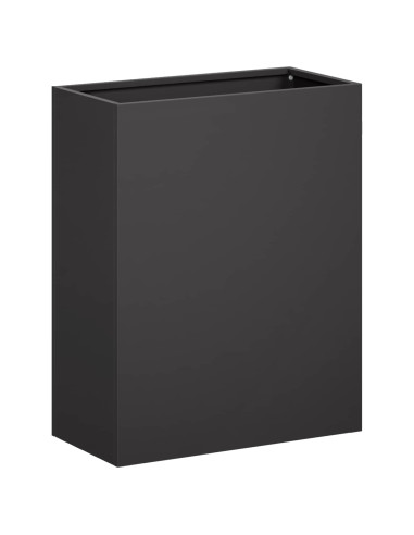 Vaso da giardino 2 pz Nero 40 x 20 x 50 cm