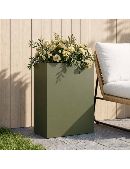 Vaso da giardino Verde Oliva 40 x 20 x 40 cm