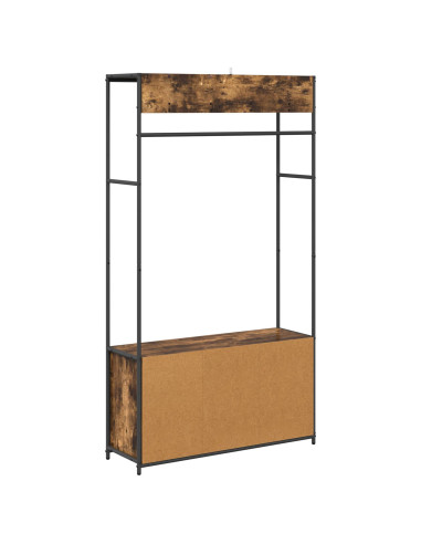 Appendiabiti con panca per scarpe Rovere Fumo
