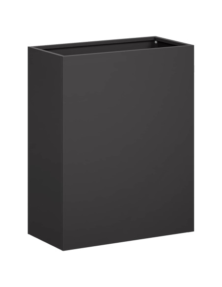 Vaso da giardino Nero 40 x 20 x 50 cm Acciaio laminato a freddo
