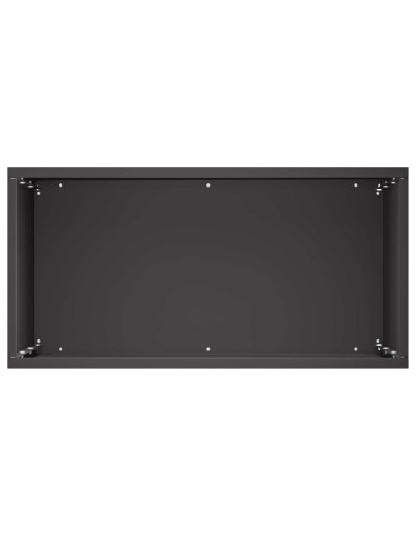 Vaso da giardino Nero 40 x 20 x 50 cm Acciaio laminato a freddo