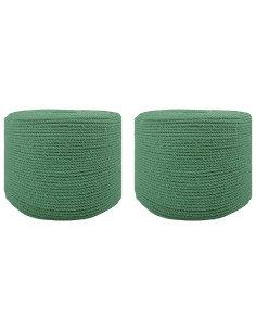 Spago di Cotone 2 pz 2 mm 100 m Verde 100% Cotone