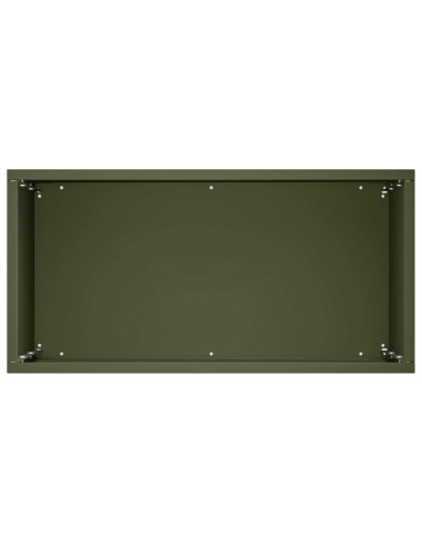 Vaso da giardino 2 pz Verde Oliva 40 x 20 x 50 cm