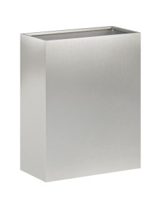 Vaso da giardino Argento 40 x 20 x 40 cm Acciaio Inox 2