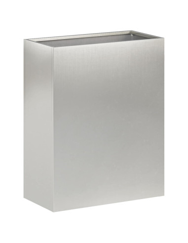 Vaso da giardino Argento 40 x 20 x 40 cm Acciaio Inox
