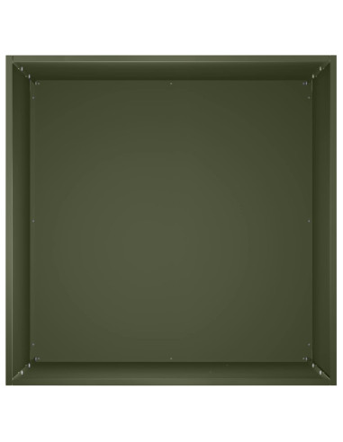 Vaso da giardino 2 pz Verde Oliva 40 x 40 x 75 cm
