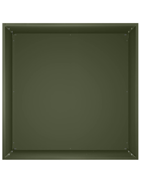 Vaso da giardino 2 pz Verde Oliva 40 x 40 x 75 cm