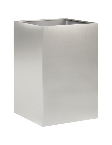 Vaso da giardino Argento 40 x 40 x 75 cm Acciaio Inox