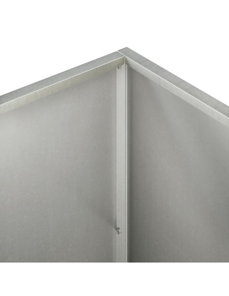 Vaso da giardino Argento 40 x 40 x 75 cm Acciaio Inox