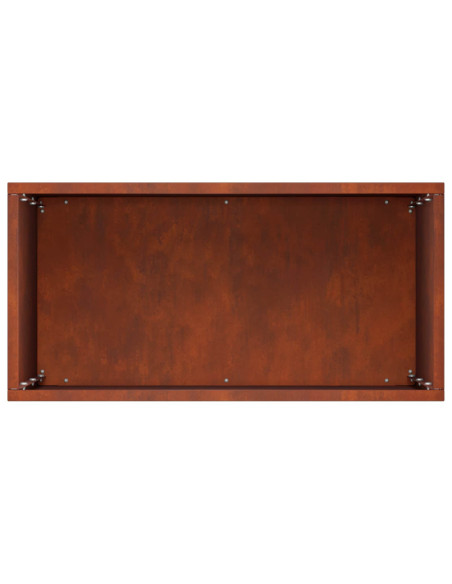 Vaso da giardino Ruggine 40 x 20 x 40 cm Acciaio Corten