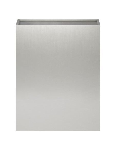 Vaso da giardino 2 pz Argento 40 x 20 x 50 cm Acciaio Inox