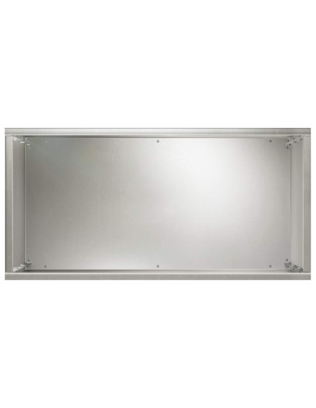 Vaso da giardino 2 pz Argento 40 x 20 x 50 cm Acciaio Inox