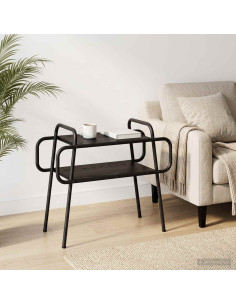 Tavolino da salotto Rovere Nero 60 x 30 x 51 cm