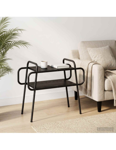 Tavolino da salotto Rovere Nero 60 x 30 x 51 cm