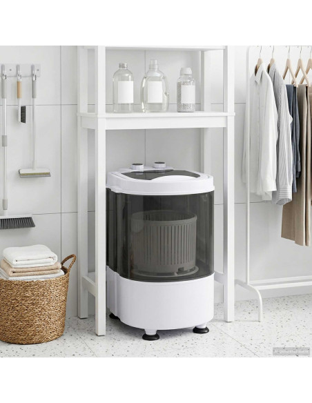 Mini lavatrice con vasca singola 2,6 kg Nero e Bianco