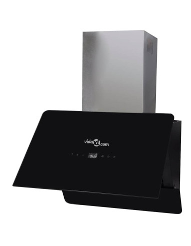 Cappa in Vetro Temperato con Display 600 mm Nera