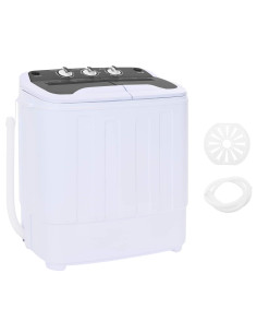 Mini lavatrice con doppio tubo 3,6 kg Nero e Bianco 2