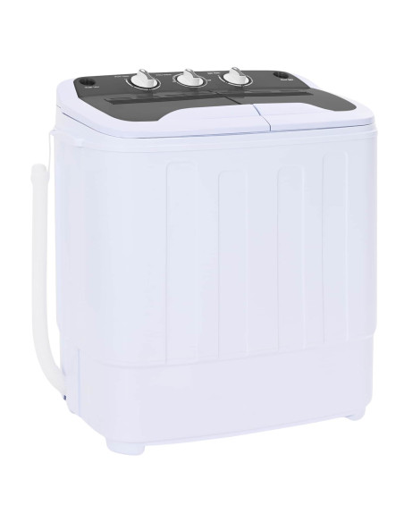 Mini lavatrice con doppio tubo 3,6 kg Nero e Bianco