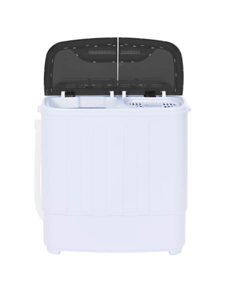 Mini lavatrice con doppio tubo 3,6 kg Nero e Bianco