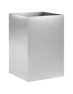 Vaso da giardino Argento 40 x 40 x 75 cm Acciaio zincato 2