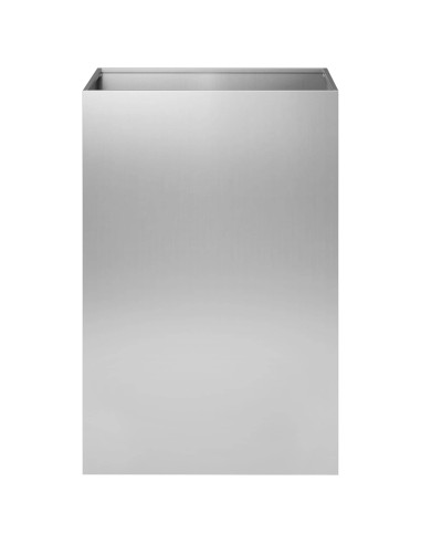 Vaso da giardino Argento 40 x 40 x 75 cm Acciaio zincato
