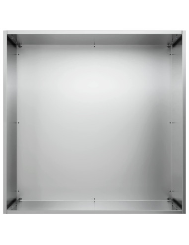 Vaso da giardino Argento 40 x 40 x 75 cm Acciaio zincato