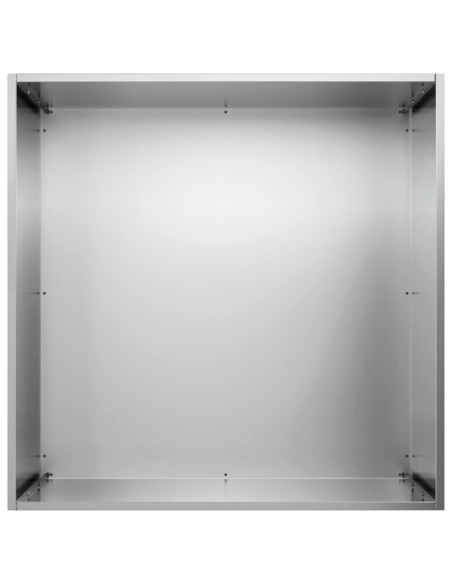 Vaso da giardino Argento 40 x 40 x 75 cm Acciaio zincato