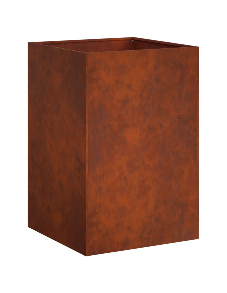 Vaso da giardino 2 pz Ruggine 50 x 50 x 75 cm Acciaio Corten