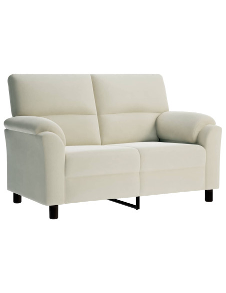 Set di divani 3 pz Crema Velluto