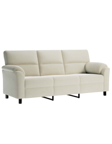 Set di divani 3 pz Crema Velluto